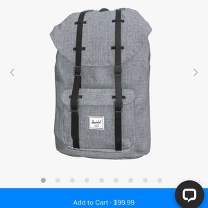 Herschel Little America Backpack Mid-Volume - Raven Crosshatch- EUC